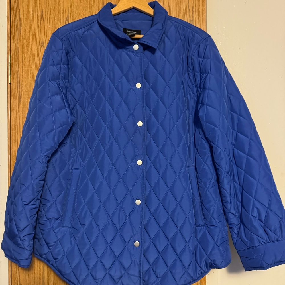 Karen Kane Vibrant Blue Quilted Jacket